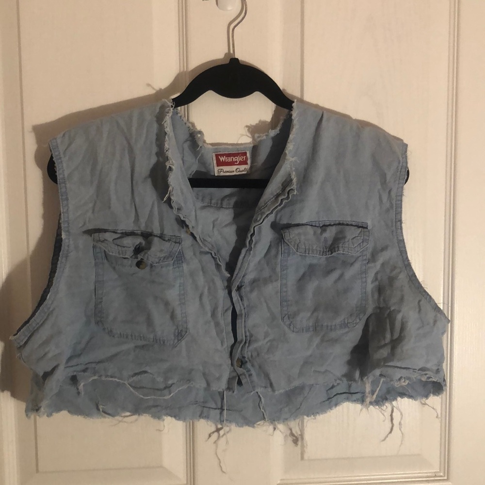 Denim crop top